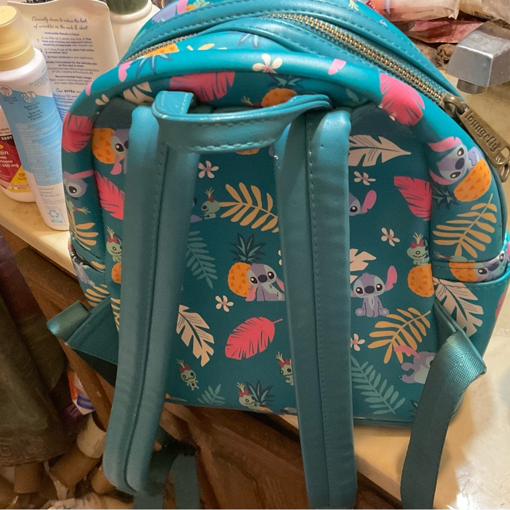 Disney Loungefly Teal LILO AND STITCH Stitch BACKPACK - Picture 3 of 12